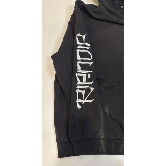 Ripndip Embroidered Graphic Print Dragon Washed Black Hoodie Mens Size Large - Picture 7 of 9